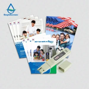 Bộ combo Công cụ Tư Vấn Lọc Nước (3 bộ Catalogue Thế Giới Lọc Nước 3 quyển: Biontech, Watek, USTopwater +1 Bút đo TDS)