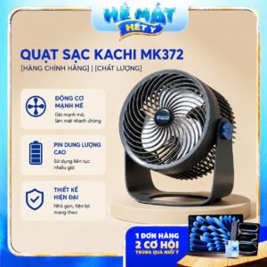Quạt tích điện không dây pin 4000mAH Kachi MK372