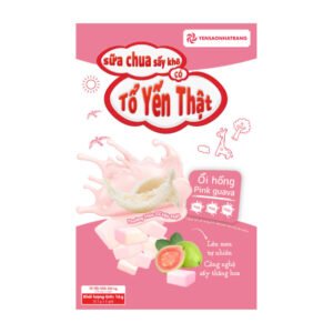 Sữa chua sấy khô có tổ yến thật - Vị ổi hồng (Hộp 5 gói)