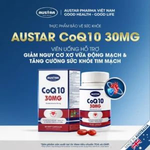 Viên uống Austar CoQ10 30mg - Hỗ Trợ Sức Khỏe Tim Mạch (Hộp 60 viên)