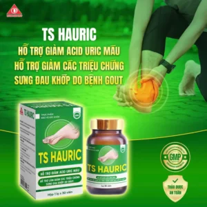 Viên uống TS Hauric hỗ trợ giảm acid uric và sưng đau khớp do gout 30v