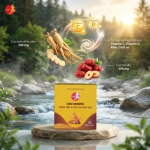 Nhân sâm và táo đỏ hòa tan