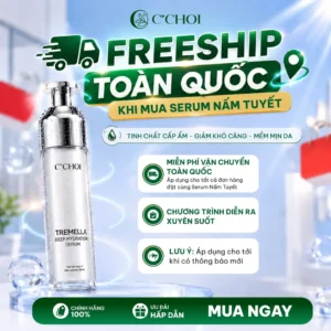Serum cấp ẩm, chống nhăn da, hỗ trợ làm mờ các dấu hiệu lão hóa da C'Choi - Tremella Deep Hydration Serum - 50ml