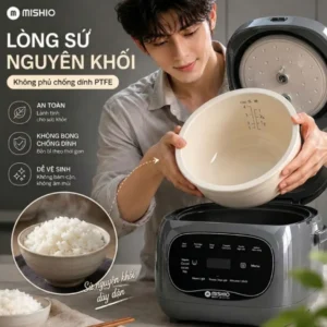 Nồi cơm điện sứ dưỡng sinh, nhãn hiệu Mishio Model MK381