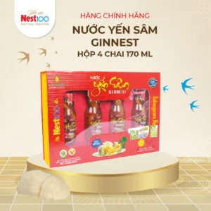 [Hộp 4 Chai 170ml] Nước Yến Chưng Củ Sâm Tươi Hàn Quốc kèm túi