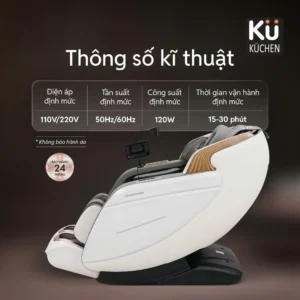Ghế massage KUCHEN - Model: LEK-988J - Màu trắng