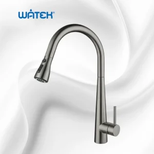 Bộ vòi trộn nhà bếp cao cấp WATEK có đầu vòi rút, model WT-8232GG