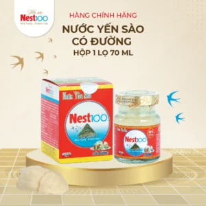 [Hộp 1 lọ 70ml] Yến Chưng Đường Phèn Nest100 - Aquapharm