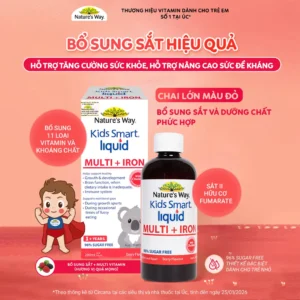 Nature's Way Kids Smart Liquid Multi + Iron - Hỗ trợ tăng cường sức khỏe, nâng cao sức đề kháng (Hộp 200ml)