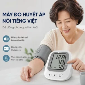 Máy đo huyết áp bắp tay Kachi JN-163B có trợ lý đọc kết quả tiếng Việt hỗ trợ người cao tuổi mắt kém