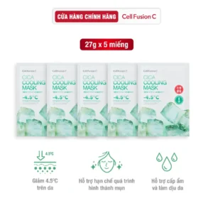 Mặt Nạ Rau Má Hạ Nhiệt -4.5 Độ Giảm Mụn & Làm Dịu Da Ửng Đỏ Cháy Nắng Cell Fusion C Cica Cooling Mask