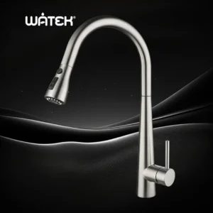 Bộ vòi trộn nhà bếp cao cấp WATEK có đầu vòi rút, model WT-8232