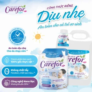 Nước giặt xả dịu nhẹ Carefor Light 3600ml