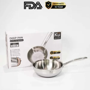 Chảo inox 316 24cm lòng sâu cao cấp KUCHEN KU W241316