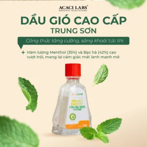 Dầu gió cao cấp Trung Sơn chai 7ml (Hỗ trợ giảm nhức đầu, say tàu xe, chóng mặt, ngạt mũi)