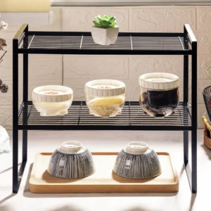 Kệ nhà bếp đa năng 2 tầng - Đen _342572