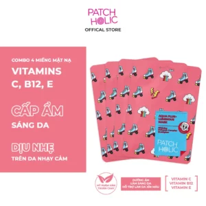 Combo 4 miếng Mặt nạ cấp ẩm và làm sáng da PATCH HOLIC 20ml