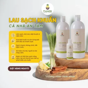 Nước lau sàn sả chanh Fuwa3e 90% enzyme dứa 100ml