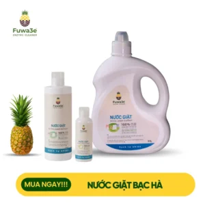Nước giặt hương bạc hà Fuwa3e 90% enzyme dứa diệt nấm đồ lót 3.5l