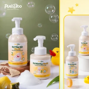 Bọt rửa tay Fuwa3e x Pineboo giảm ngứa, giảm hăm tã trẻ em và bé sơ sinh 300ml