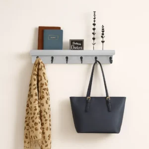 Kệ Treo Tường Nhỏ Dotto 600x90 – Màu Trắng Vân Gỗ – MDF Rattan _391395
