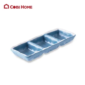 Chén Yangge tràm nhỏ 3 ngăn viền sóng _378128