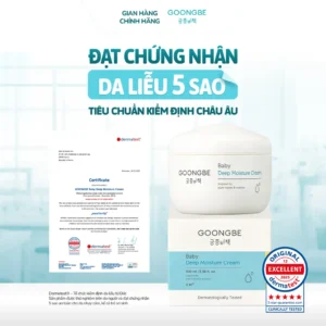 Kem Dưỡng Ẩm 120H Cho Bé Bản Chuyên Sâu Chứa Hạt Dưỡng Ẩm GOONGBE Baby Deep Moisture Cream 100ml