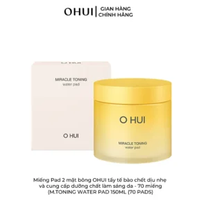 Miếng Pad 2 mặt bông OHUI tẩy tế bào chết dịu nhẹ và cung cấp dưỡng chất làm sáng da - 70 miếng