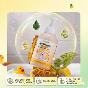 Bọt tắm gội Fuwa3e x Pineboo giảm mụn, giảm rôm sẩy trẻ em và bé sơ sinh, thành phần an toàn 500ml