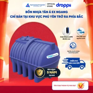 Bồn nhựa Tân Á 1000N EX- bồn ngang ( Phân phối từ khu vực Bình Định trở ra phía Bắc )