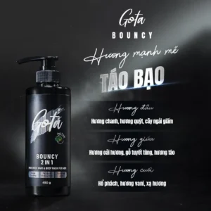 Sữa tắm Gội 2in1 Hương Nước Hoa Gota Bouncy 480g