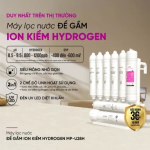 Máy lọc nước để gầm ion kiềm hydrogen Mutosi MP-U28H