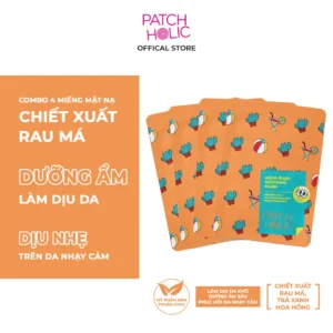 Combo 4 miếng Mặt nạ dưỡng ẩm và làm dịu da PATCH HOLIC 20ml