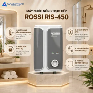 Bình nước nóng trực tiếp Rossi RIS-450