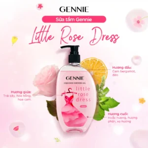 Sữa Tắm Nước Hoa Nữ Dưỡng Da GENNIE LITTLE ROSE DRESS 450ml