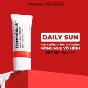 Kem chống nắng phổ rộng mỏng nhẹ vô hình Dermablock Daily Sun Cream SPF 50+ PA++++ 35ml