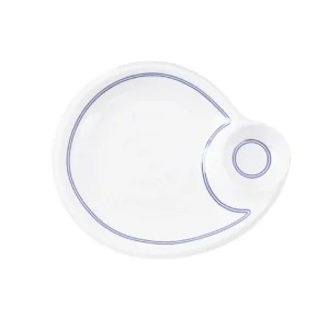 Dĩa Yangge trắng vân xanh mây ô nhỏ Size 24.5cm _378042 _JMC439 -YHL