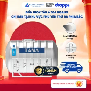 Bồn inox Tân Á ngang 5000l ĐK 1400 (Phân phối từ khu vực Bình Định trở ra phía Bắc)