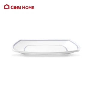 Dĩa Yangge trắng vân xanh vuông Size 22.5cm _378040 _JMC732/ J411521 -YHL