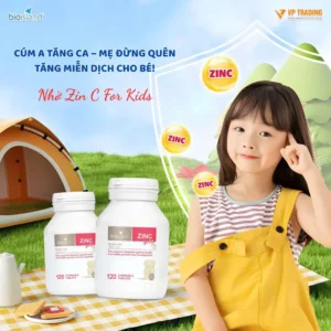 Thực phẩm bảo vệ sức khỏe Bio Island Zinc For Kids 120 viên