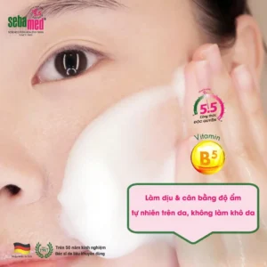 Bọt rửa mặt làm sạch sâu cho da mụn Sebamed pH 5.5 (150ml)