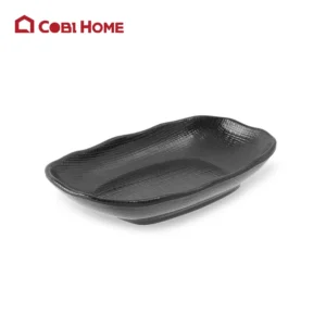 Dĩa Yangge đen chữ nhật tròn cạnh dài _378143