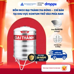 Bồn Inox 316 Đại Thành 2.000D ĐK 1170, CHỈ BÁN KHU VỰC MIỀN NAM
