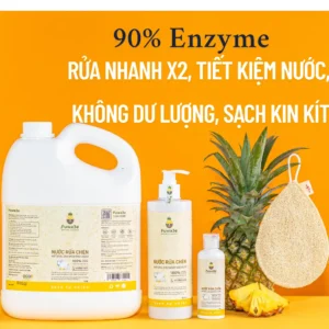 Nước rửa chén FUWA3E 90% Enzyme sạch X2 3.8L