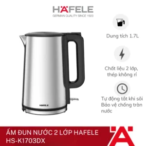 Ấm đun nước 2 lớp Hafele HS-K1703DX 535.44.175