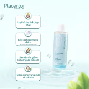Nước tẩy trang làm dịu da nhạy cảm và vùng mắt công nghệ Micellar Placentor Soothing Micellar (Chai 250ml)