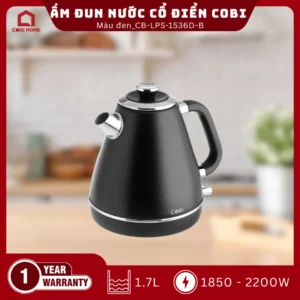 Ấm đun nước cổ điển COBI màu đen 1.7L_ CB-LPS- 1536 D-B _341707