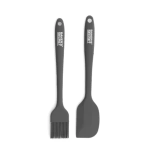 Set dụng cụ làm bánh bằng silicone màu đen gồm Xẻng đảo trộn và Cọ phết bơ dầu _ 369867