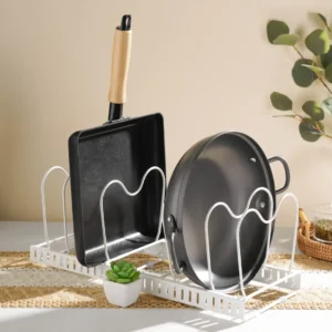 Kệ bếp inox đa năng điều chỉnh được độ dài - Trắng _342301