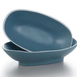 Dĩa xanh trắng Yangge chữ nhật bầu cao 240*140*60 _378166 _DAA140- 095